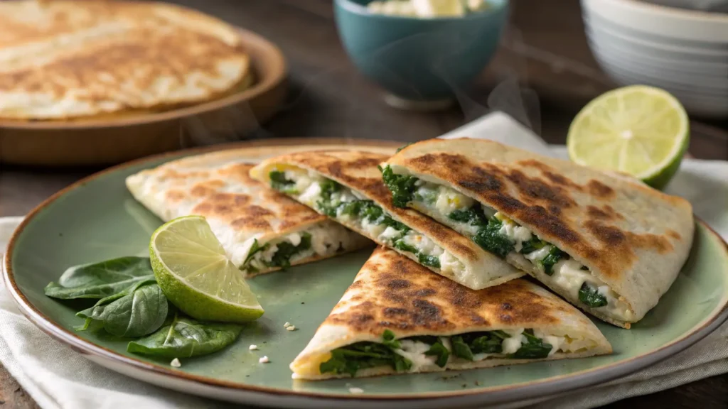 Feta and Spinach Quesadillas Recipe